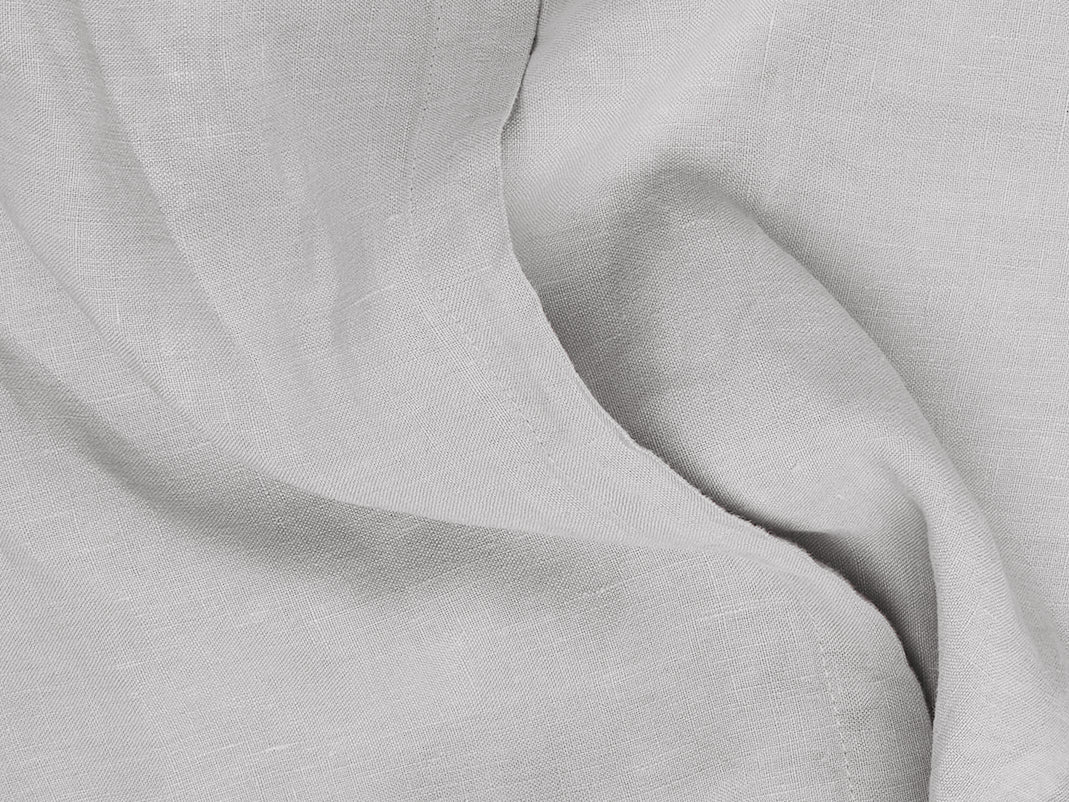 Premium 100% Linen Pillowcase Set - Breathable & Hypoallergenic (Fog Grey) for Bedroom, Hotel, or Airbnb - Queen Size 2-Pack