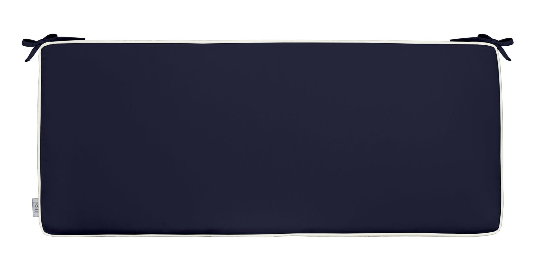 White Corded Foam Bench with Sunbrella Fabric - Waterproof Outdoor Patio Furniture for Garden, Poolside & Backyard Relaxation