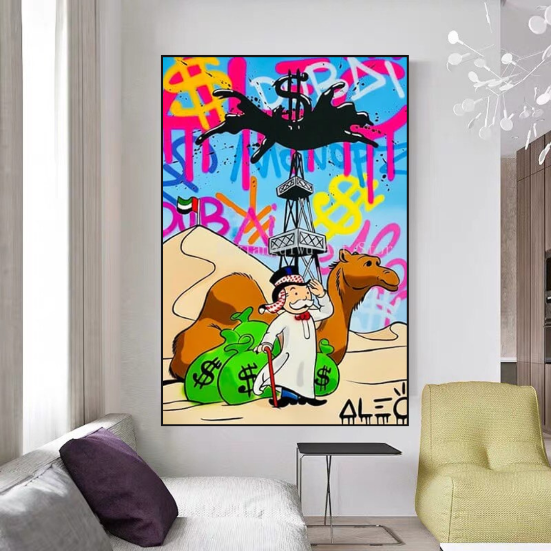 Alec Monopoly Art: Exclusive Oil Millionaire Painting - Perfect for Home Decor, Office & Art Collection