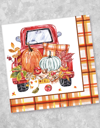 Premium Fall-Themed Luncheon Napkins (44 Count) - Elegant Disposable Napkins for Thanksgiving, Autumn Parties, and Seasonal Gatherings
