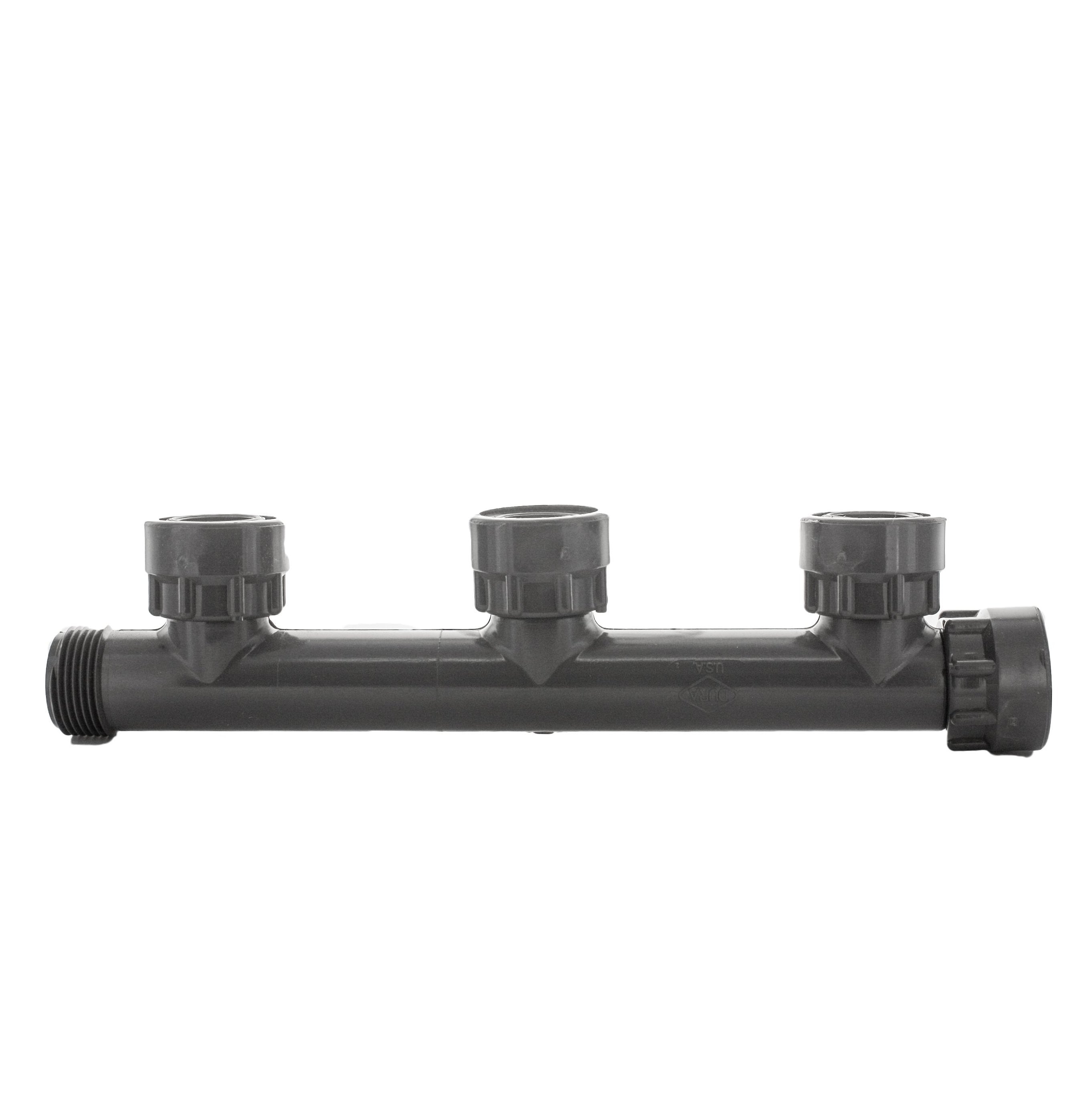 1 Inch Dura Manifold Tee Swivel x MIPT x Swivel with O-Ring - Heavy Duty Brass Pipe Fitting for Water, Gas & Air Systems - Perfect for Plumbing, HVAC & Industrial Applications