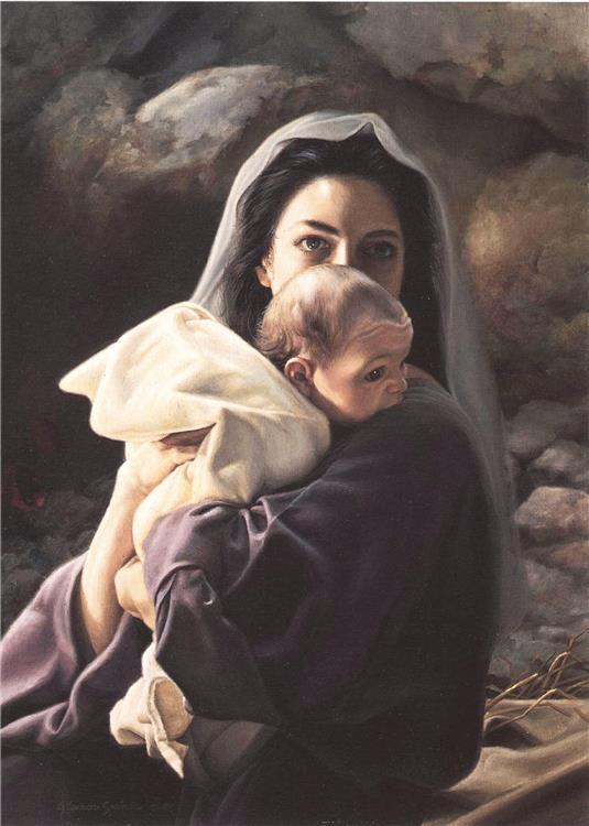 Be It Unto Me by Liz Lemon Swindle - Inspirational Christian Art Print for Home & Office Decor - Perfect for Christmas Gifts, Wall Art & Religious Decorations