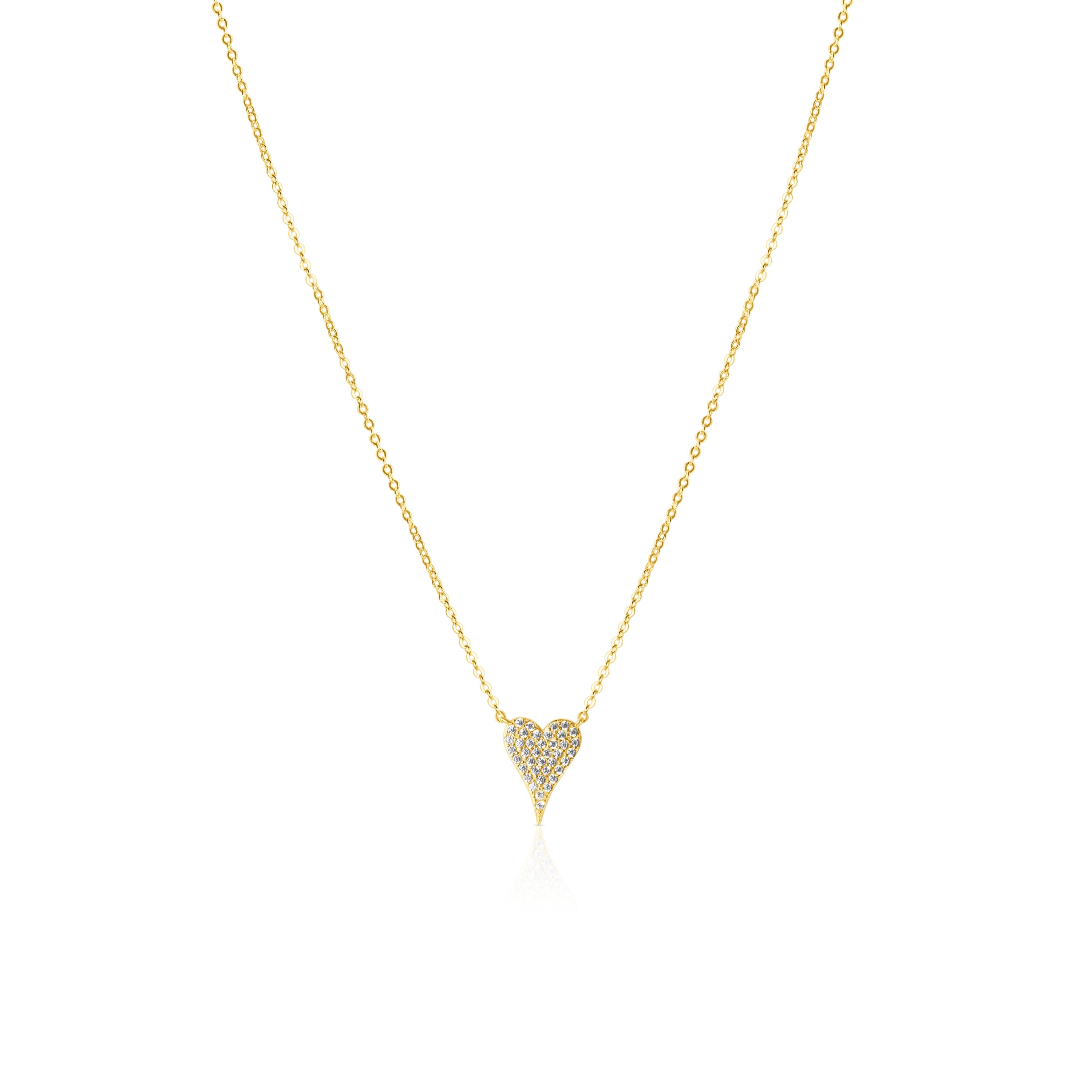 1.0ct Medium CZ Heart Pendant Necklace - Elegant Cubic Zirconia Jewelry for Women, Perfect for Valentine's Day Gifts & Anniversary Presents