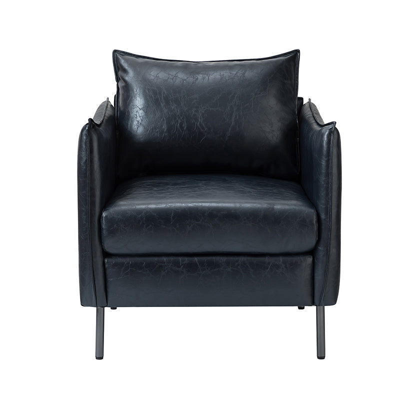 Felix Faux Leather Armchair - Modern PU Leather Accent Chair for Living Room, Office & Lounge - Comfortable Mid-Century Style Seating for Home Decor