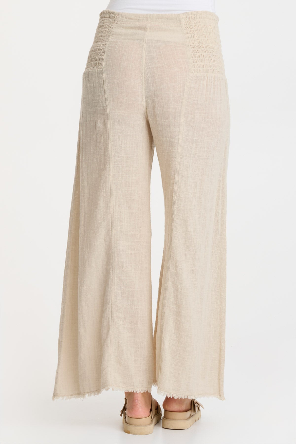 Gauze Kaj Wide Leg Pants for Women - Soft & Breathable High Waist Palazzo Trousers - Perfect for Summer, Yoga, and Casual Wear