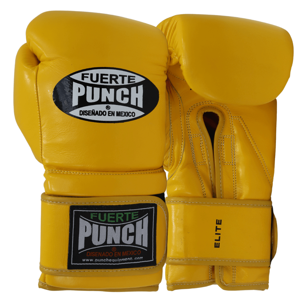 Punch Mexican Fuerte Elite Boxing Gloves - Professional Training Gloves for Men & Women (Yellow) | Perfect for Boxing, MMA, Kickboxing & Fitness Training
