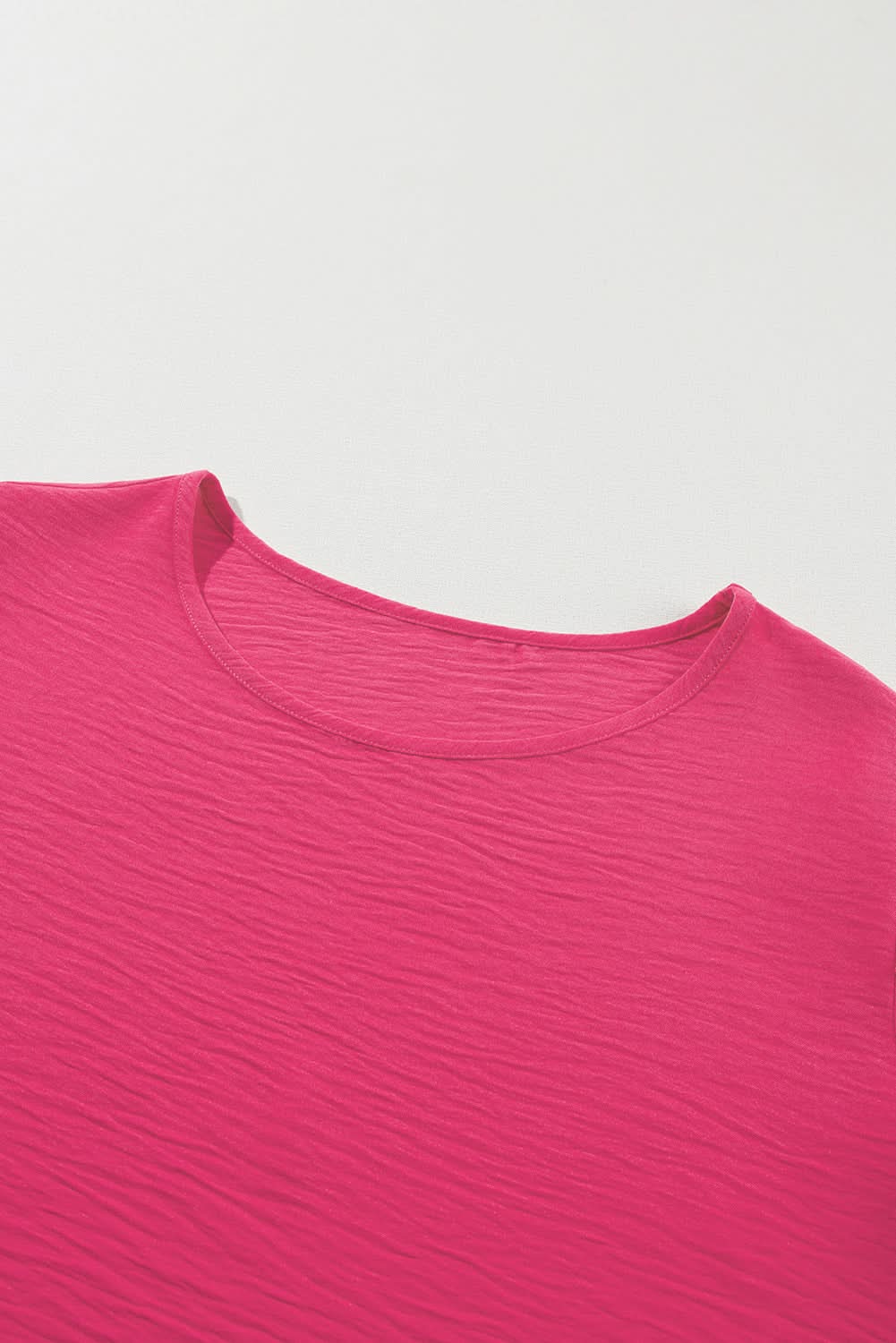 Bright Pink Ruffled Short Sleeve Plus Size Women's Blouse - Flirty & Feminine Top for Casual Outings, Date Nights & Summer Parties