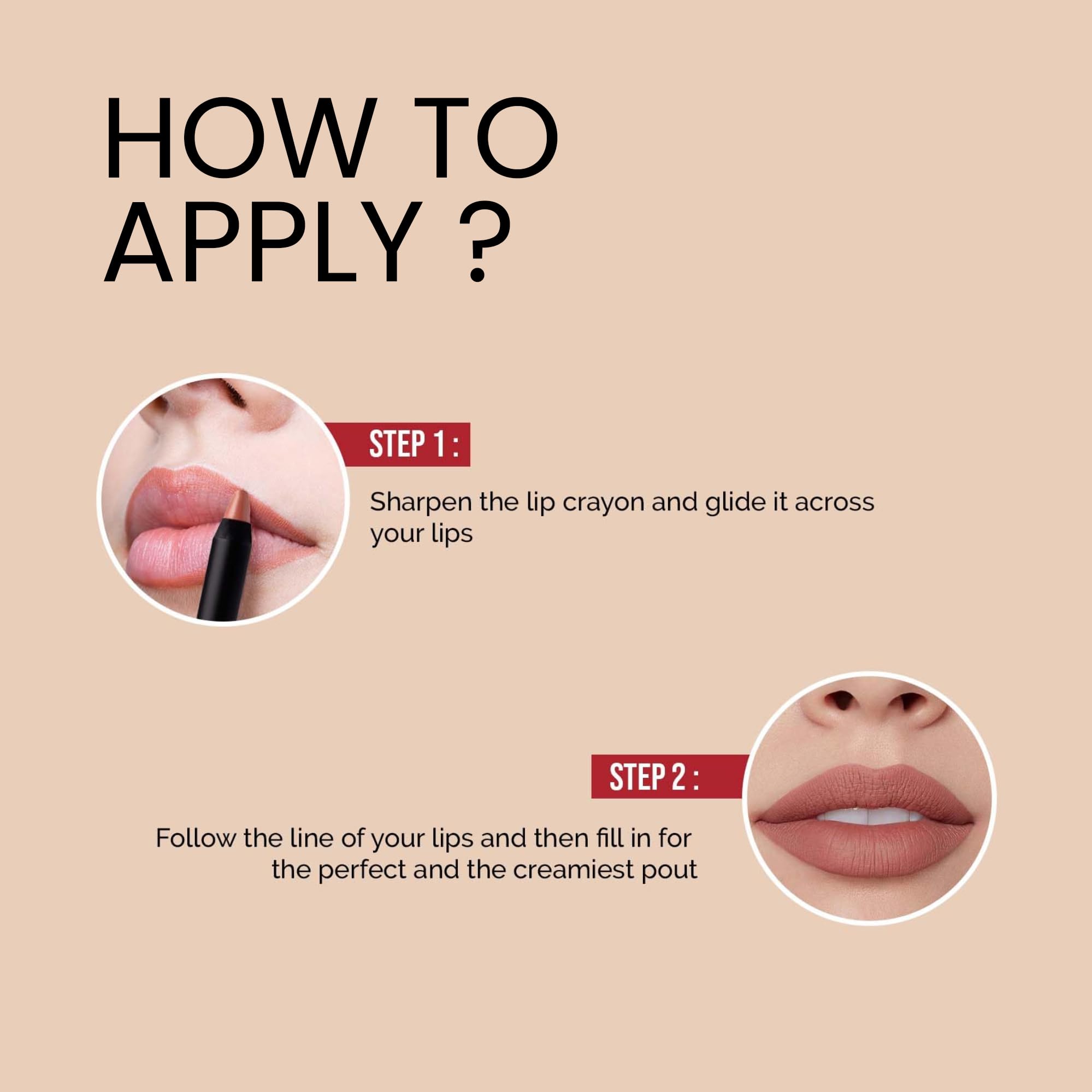 Seven Seas Color It All Non-Transfer Lip Crayon Lipstick with Sharpener - Matte Finish, Long Lasting & Smudge Proof Lipstick for Women | Perfect for Everyday Wear, Date Nights & Special Occasions (Pink Mousse)