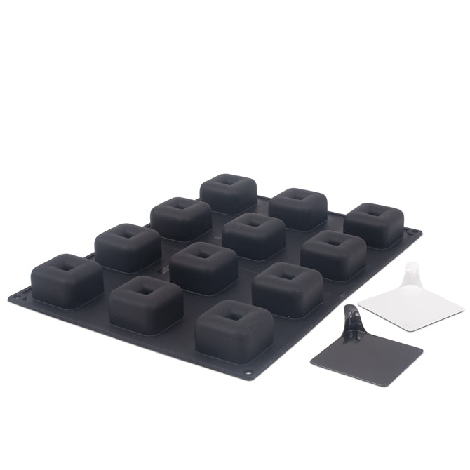 Antonio Bachour Pavoflex Silicone Mold - 12 Cavity Tulum Design for Baking, Cake Decorating & Chocolate Making - Perfect for Home Bakers & Professional Chefs