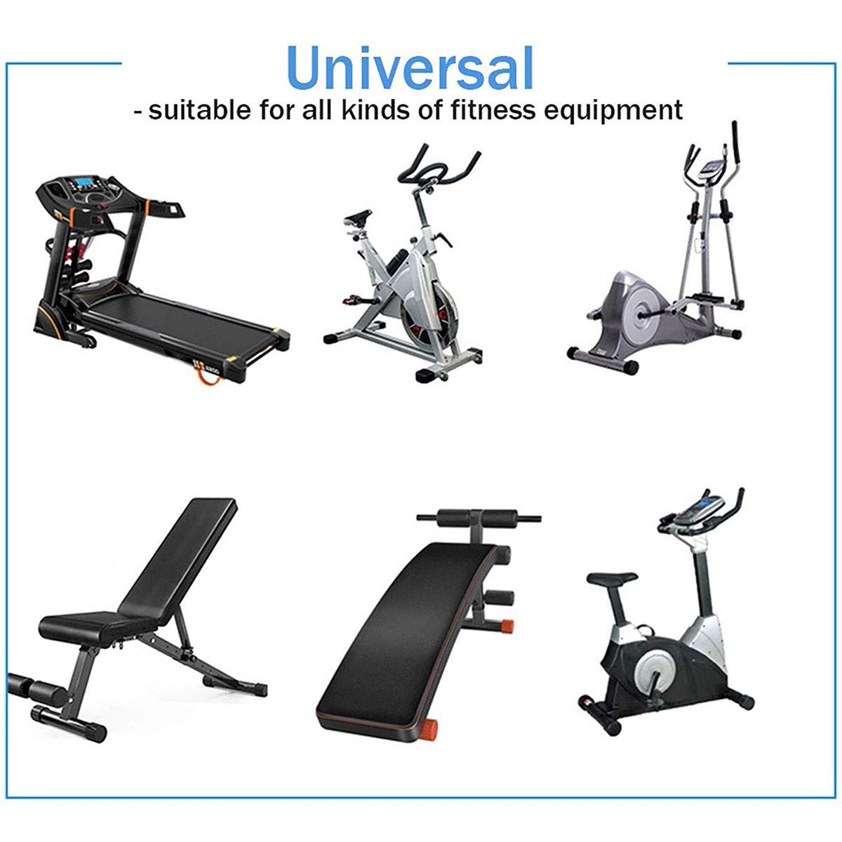 Premium EVA Rubber Exercise Equipment Mat - Large 175x80cm Treadmill Mat, Soundproof & Shock Absorbing Floor Protection for Home Gym, Treadmill, Exercise Bike & Rowing Machine - Perfect for Noise Reduction & Equipment Protection in Home Workouts