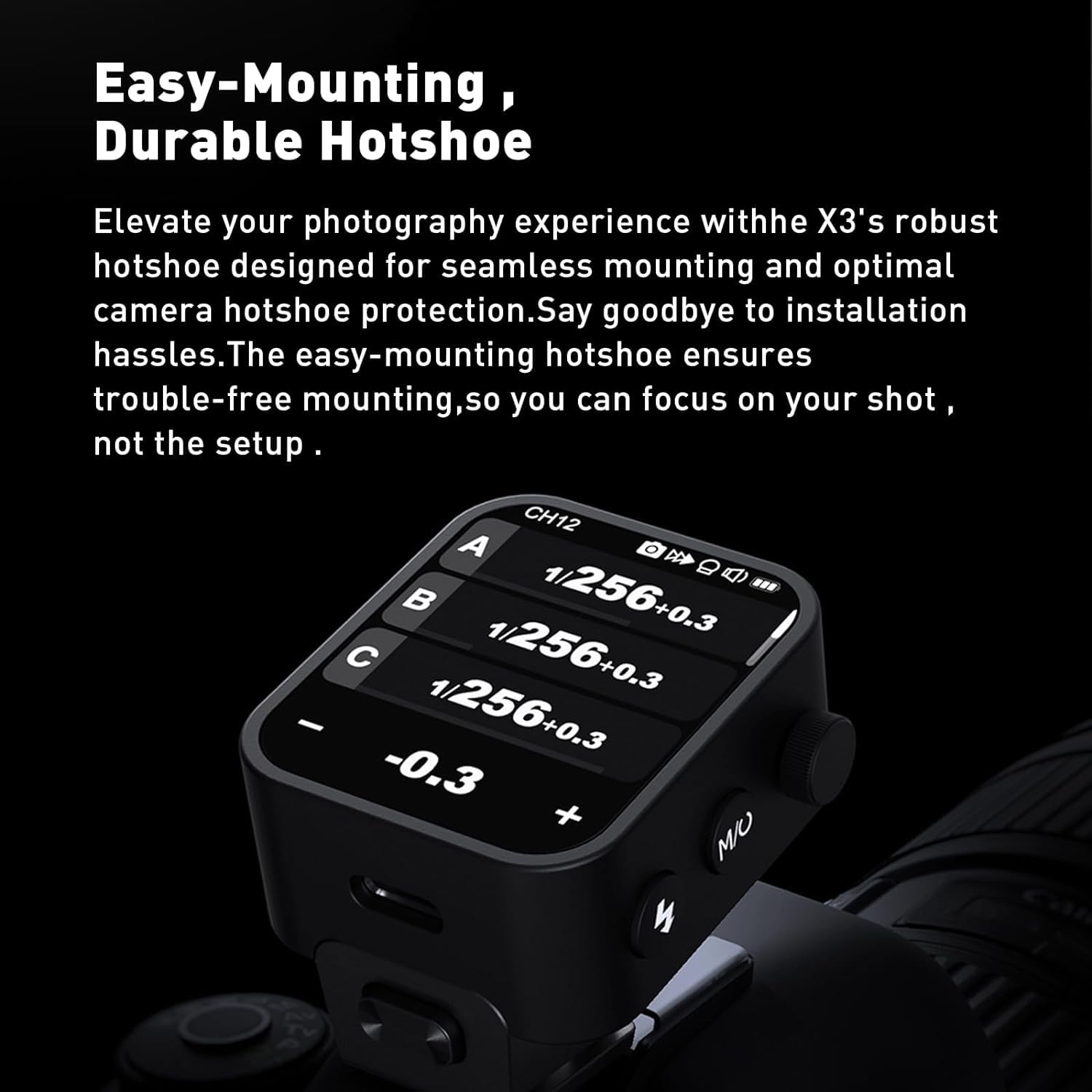 Godox X3 X3C X3-C Wireless Flash Trigger for Canon Cameras - 2.4G TTL OLED Touchscreen Transmitter with Built-in Lithium Battery & Quick Charge (X2T-C Xpro-C XProII-C Upgrade) - Perfect for Studio Photography, Wedding Shoots & Outdoor Flash Photography