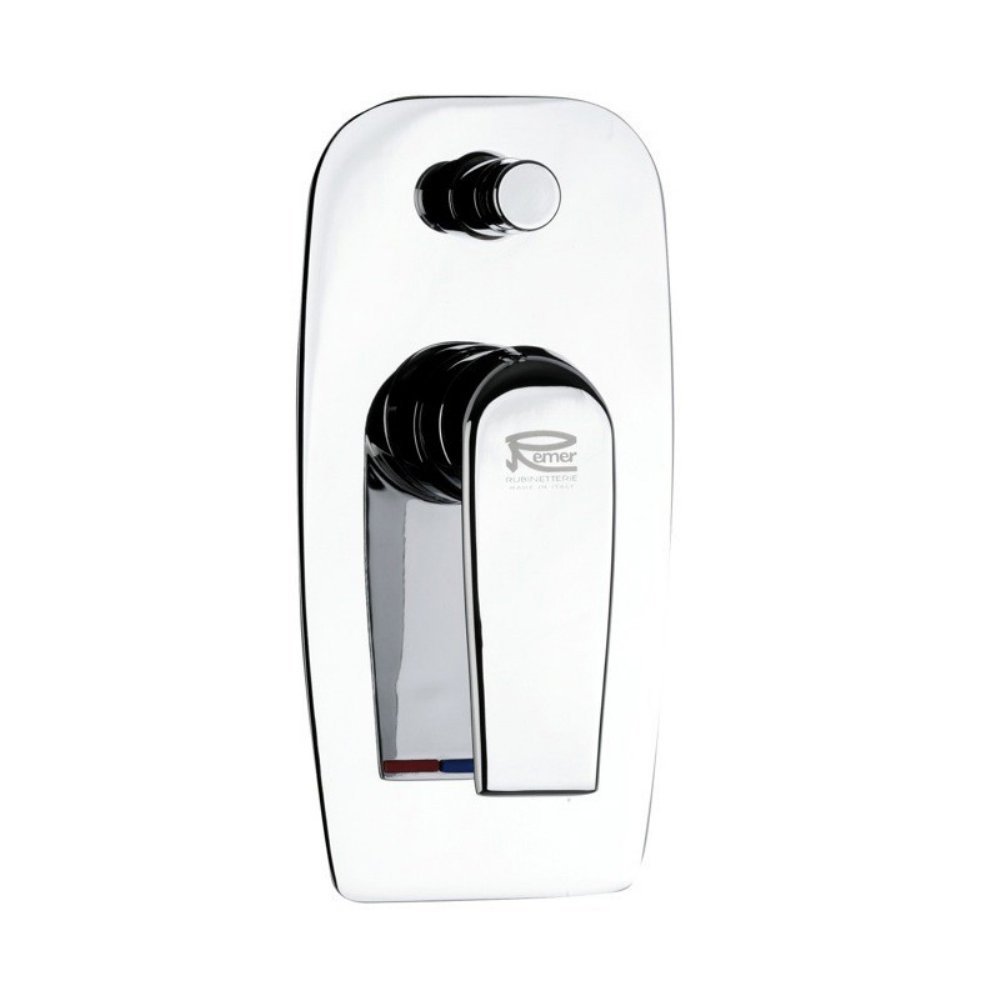 Remer A09US-CR Polished Chrome Pressure Balance Single Lever Tub and Shower Mixer Valve - Built-in Thermostatic Control for Precise Temperature, Perfect for Bathroom Renovation and Modern Home Installation