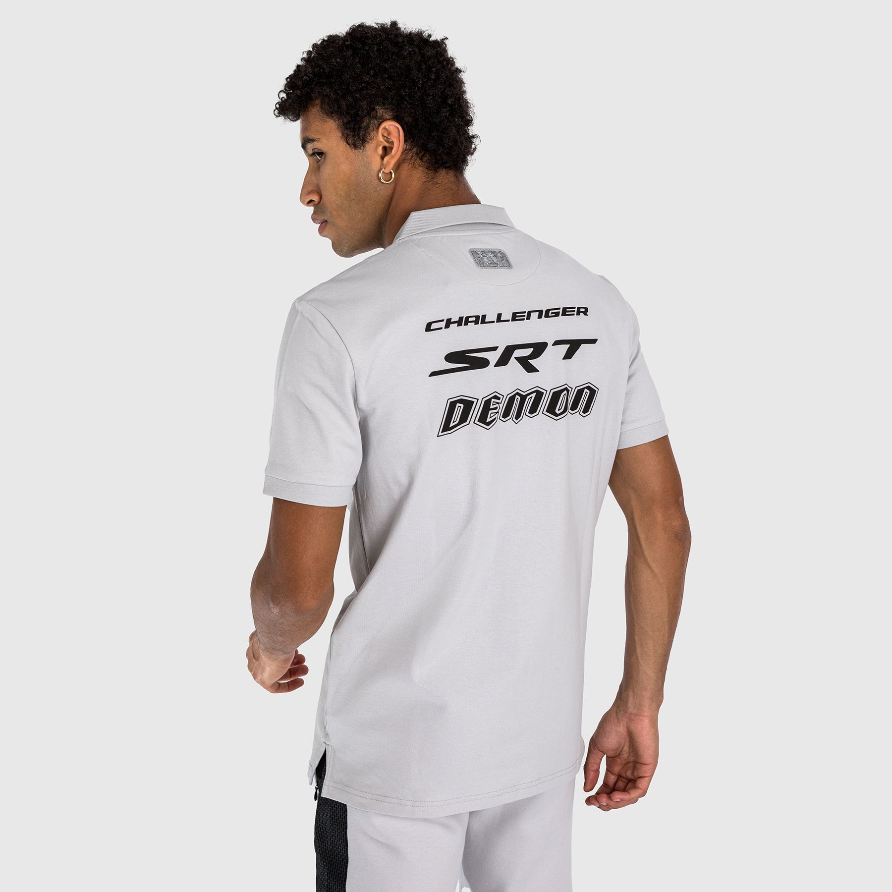 Venum x Dodge Demon 170 Men's Performance Polo Shirt - Breathable Quick-Dry Grey Athletic Shirt for Gym, Workout & Casual Wear