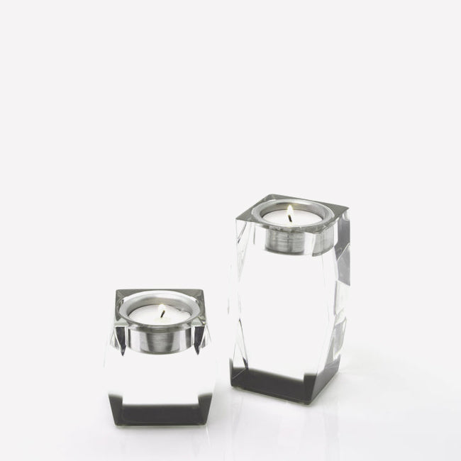 Alexandra Von Furstenberg Tall Slate Grey Candle Holder - Modern Home Decor for Dining Table, Living Room & Bedroom