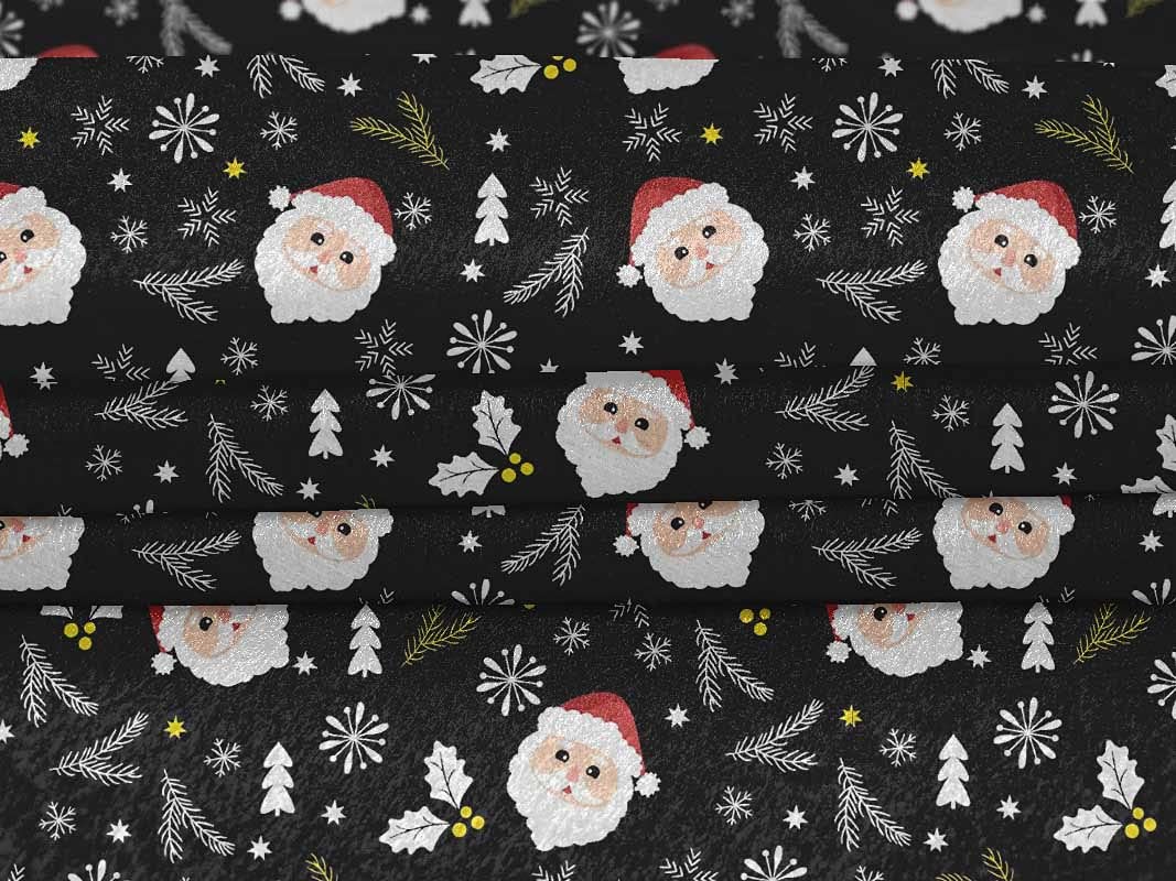 Velvet Black Fabric for Christmas Sewing - 58 Inch Wide DIY Clothing Material by The Yard | Printed Fabric for Holiday Crafts, Quilting & Home Decor