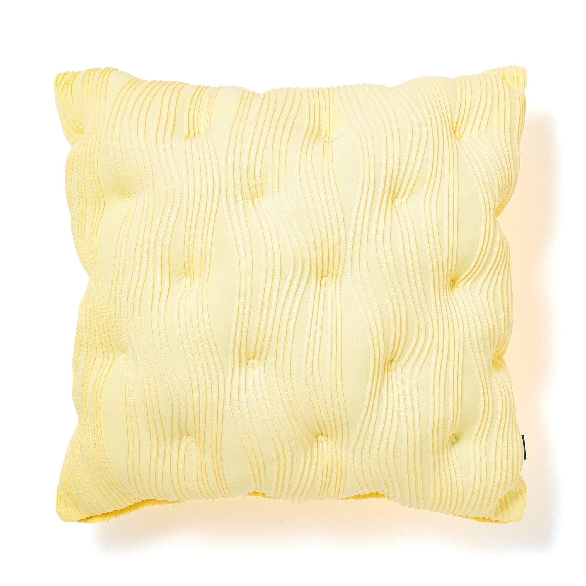 Premium Dimple Cord Cushion Cover 18x18 Inches - Soft Yellow Pillow Case for Sofa, Bed & Home Decor - Cozy Living Room & Bedroom Accessory