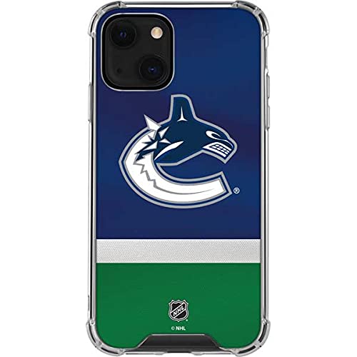 Skinit Clear iPhone 13 Case with Official NHL Vancouver Canucks Jersey Design - Slim Protective Cover for iPhone 13 - Perfect for Hockey Fans, Sports Enthusiasts & Team Supporters