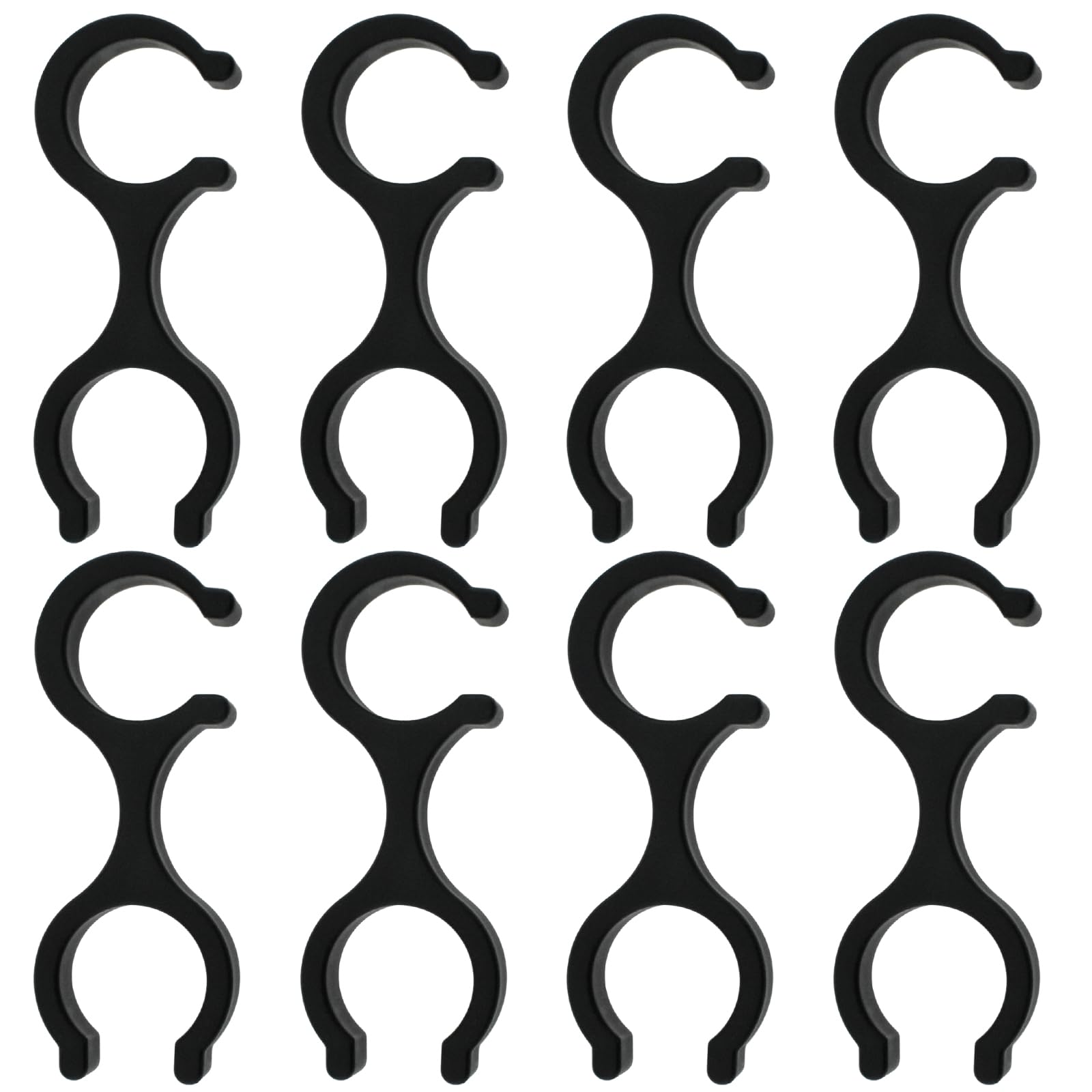 ZESE 8-Pack Trekking Pole Clips - Durable 8-Shaped Rubber Buckle Connectors for Hiking Poles, Walking Sticks & Outdoor Gear - Perfect for Hiking, Camping, Backpacking & Travel Accessories | Secure Your Trekking Poles During Outdoor Adventures