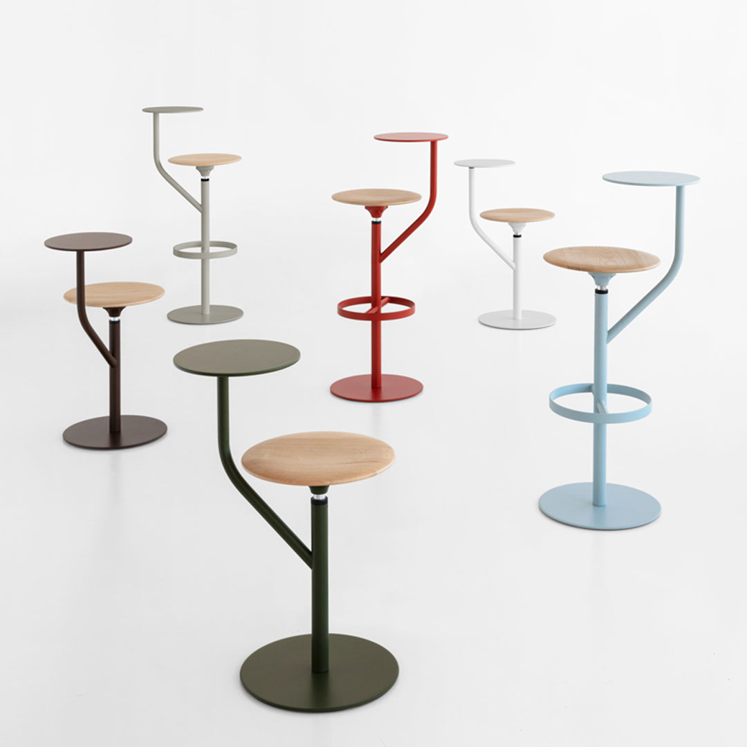 Aaron Swivel Stool - 360° Rotating Bar Stool with Adjustable Height for Kitchen Island, Home Bar & Office - Modern PU Leather Seat & Sturdy Metal Base