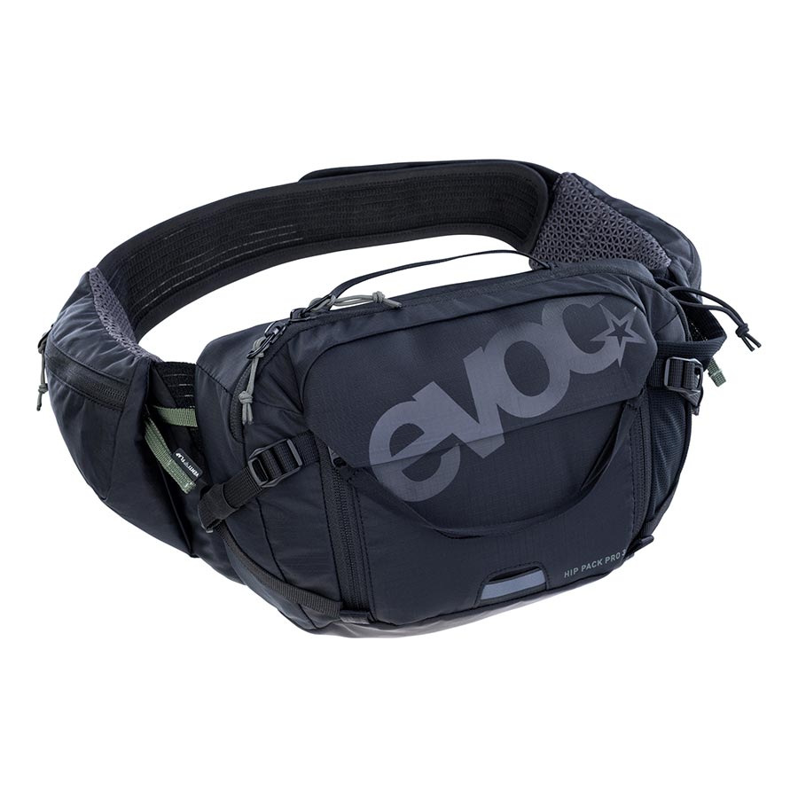 EVOC Hip Pack Pro 3 - Lightweight & Waterproof Waist Bag for Hiking, Cycling & Travel - Durable Outdoor Fanny Pack with Adjustable Belt & Multiple Pockets for Phone, Wallet & Essentials