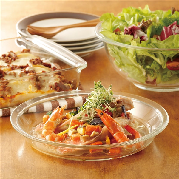Iwaki Heat Resistant Glass Pie Plate - 9 Inch Oven Safe Baking Dish for Apple Pie, Quiche, Casserole - Perfect for Thanksgiving, Christmas & Family Gatherings