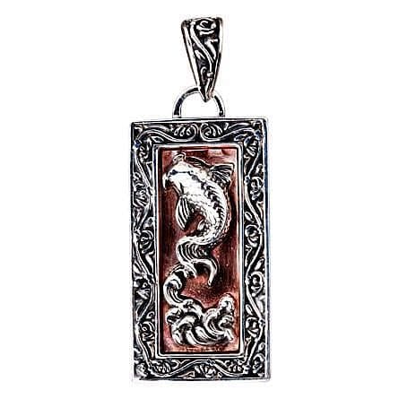 Exquisite Japanese Koi Fish Silver Pendant Necklace - Handcrafted Sterling Silver Jewelry - Perfect for Gifts, Anniversaries & Spiritual Symbolism