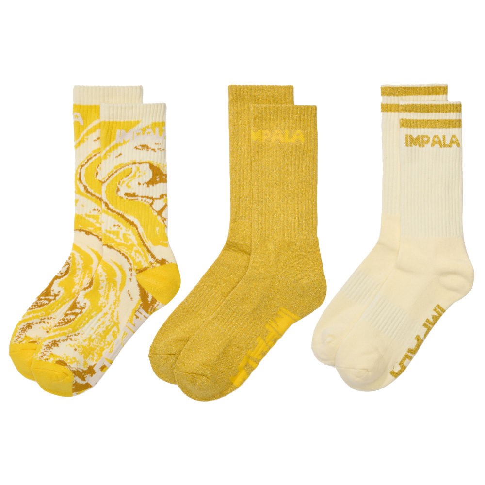 Impala Marawa Skate Socks 3 Pack - Cushioned Ankle Socks for Skateboarding, Roller Skating & Sports - Comfortable & Breathable for All-Day Wear