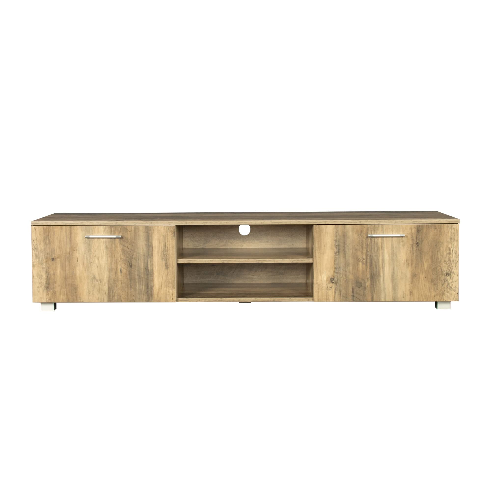 Custom Modern TV Stand for Living Room - Sturdy & Stylish Entertainment Center with Adjustable Shelves - Perfect for 55-75 Inch Flat Screen TVs, Home Theater Setup & Living Room Decor