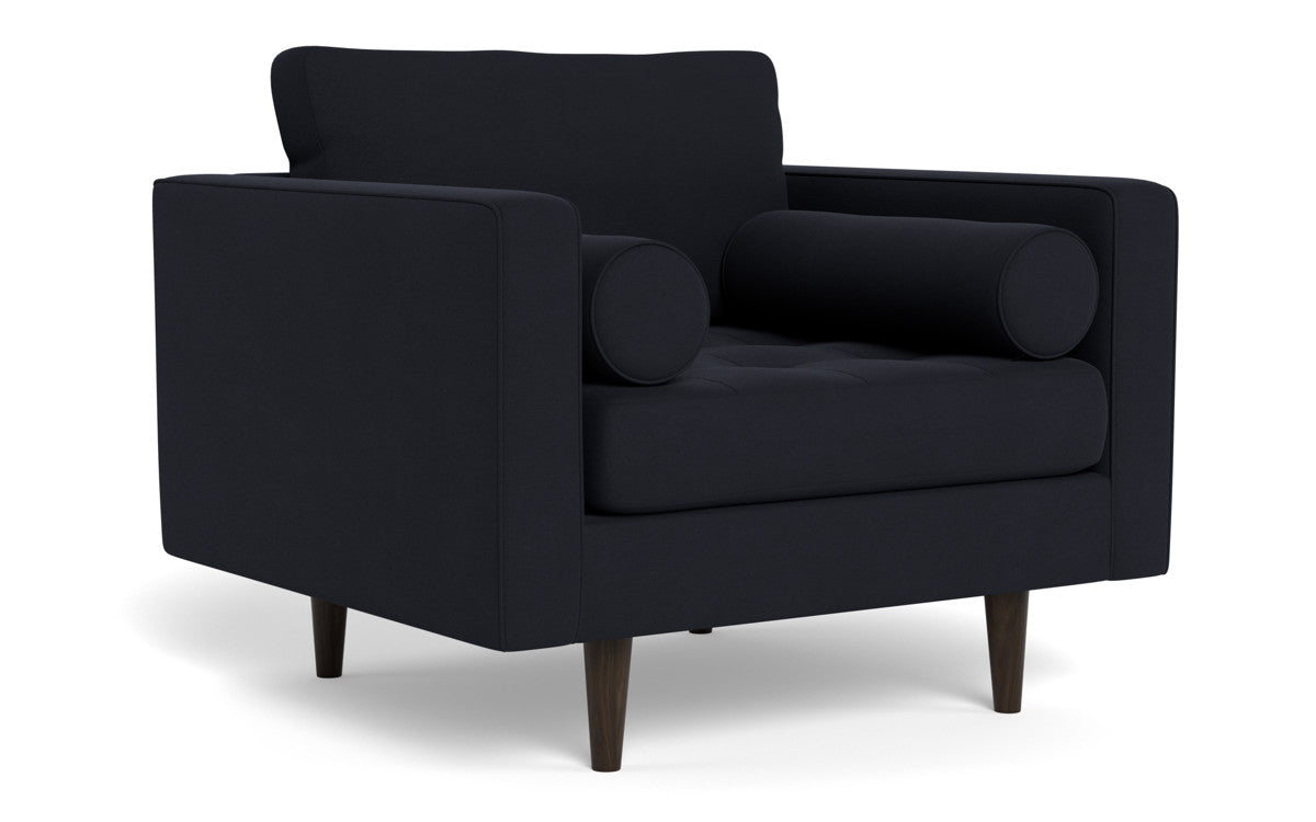 Stylish Ladybird 42 Arm Chair - Modern Accent Chair for Living Room, Bedroom & Office - Comfortable Upholstered Lounge Chair with Wooden Legs - Perfect for Reading Nook, Cozy Corner or Home Decor