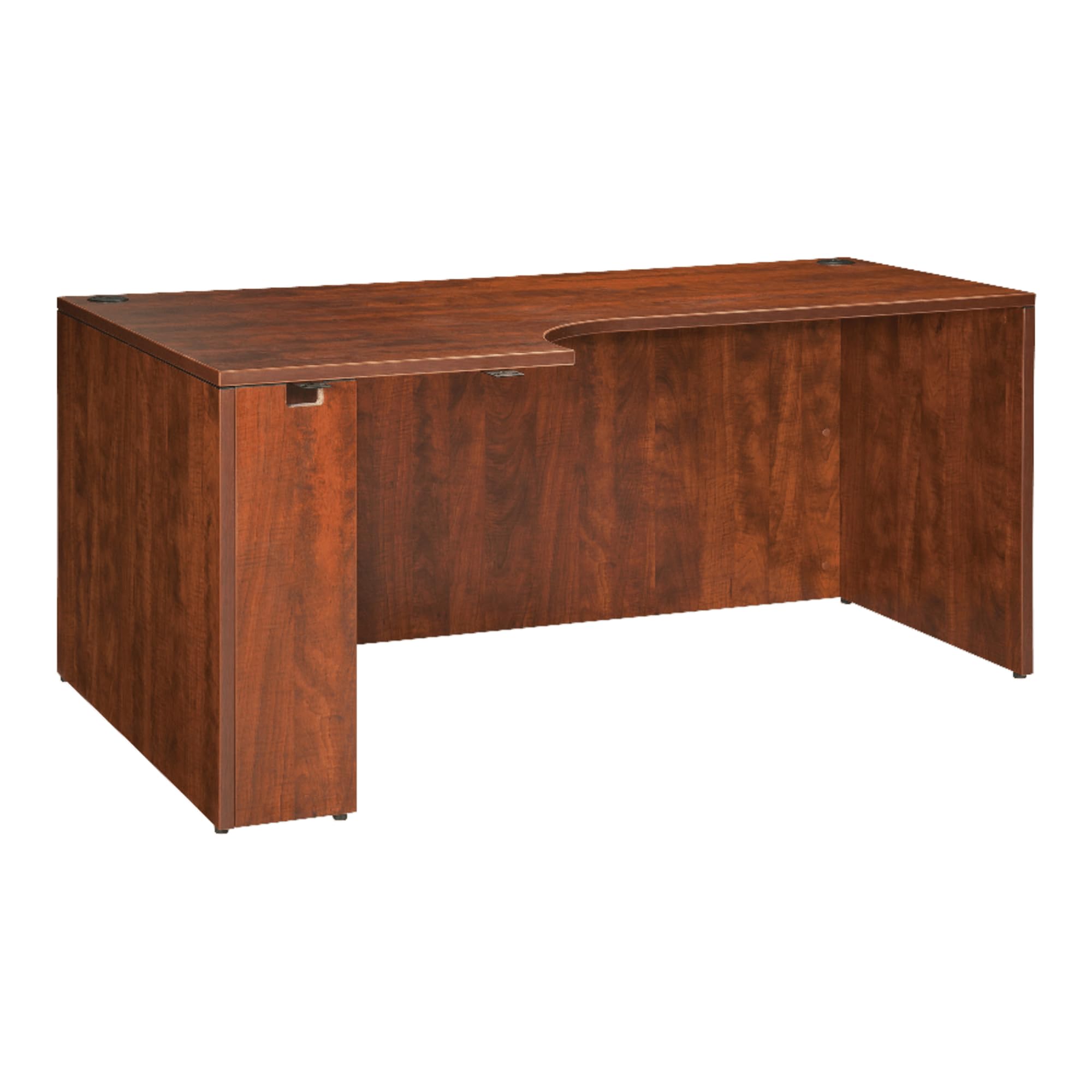 Lorell LLR69911 Cherry Pedestal Desk Shell - Modern Home Office Furniture for Small Spaces, Workstations & Study Rooms