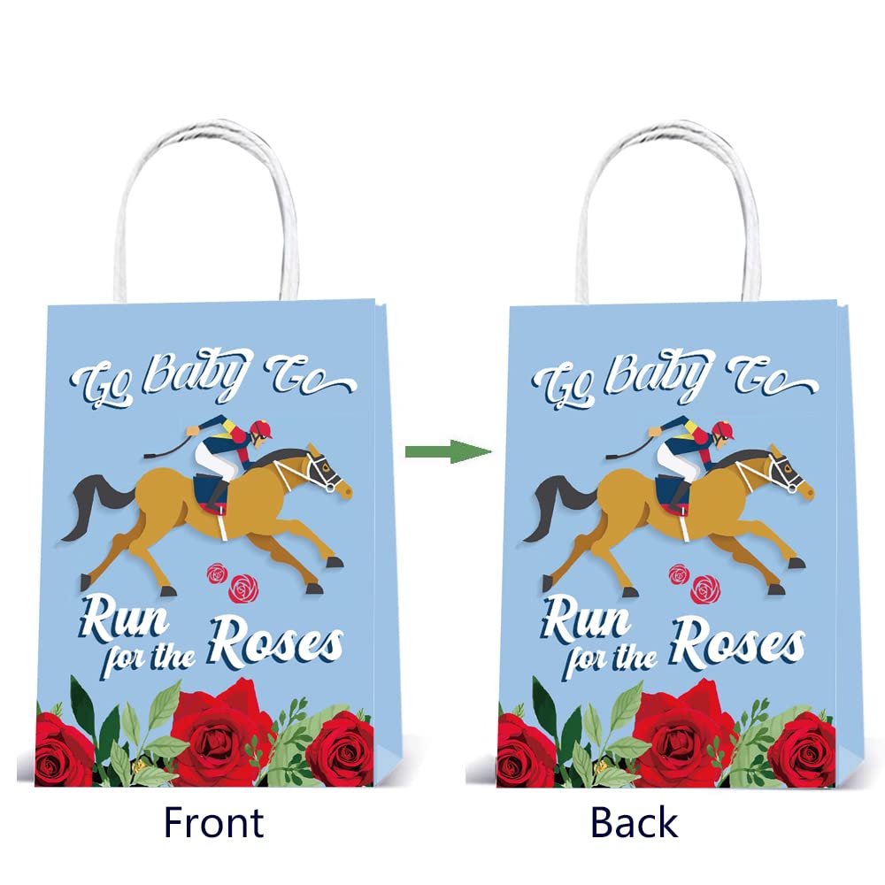 16Pcs Kentucky Derby Party Gift Bags - Horse Racing Theme Decor & Snack Bags for Derby Day Celebrations