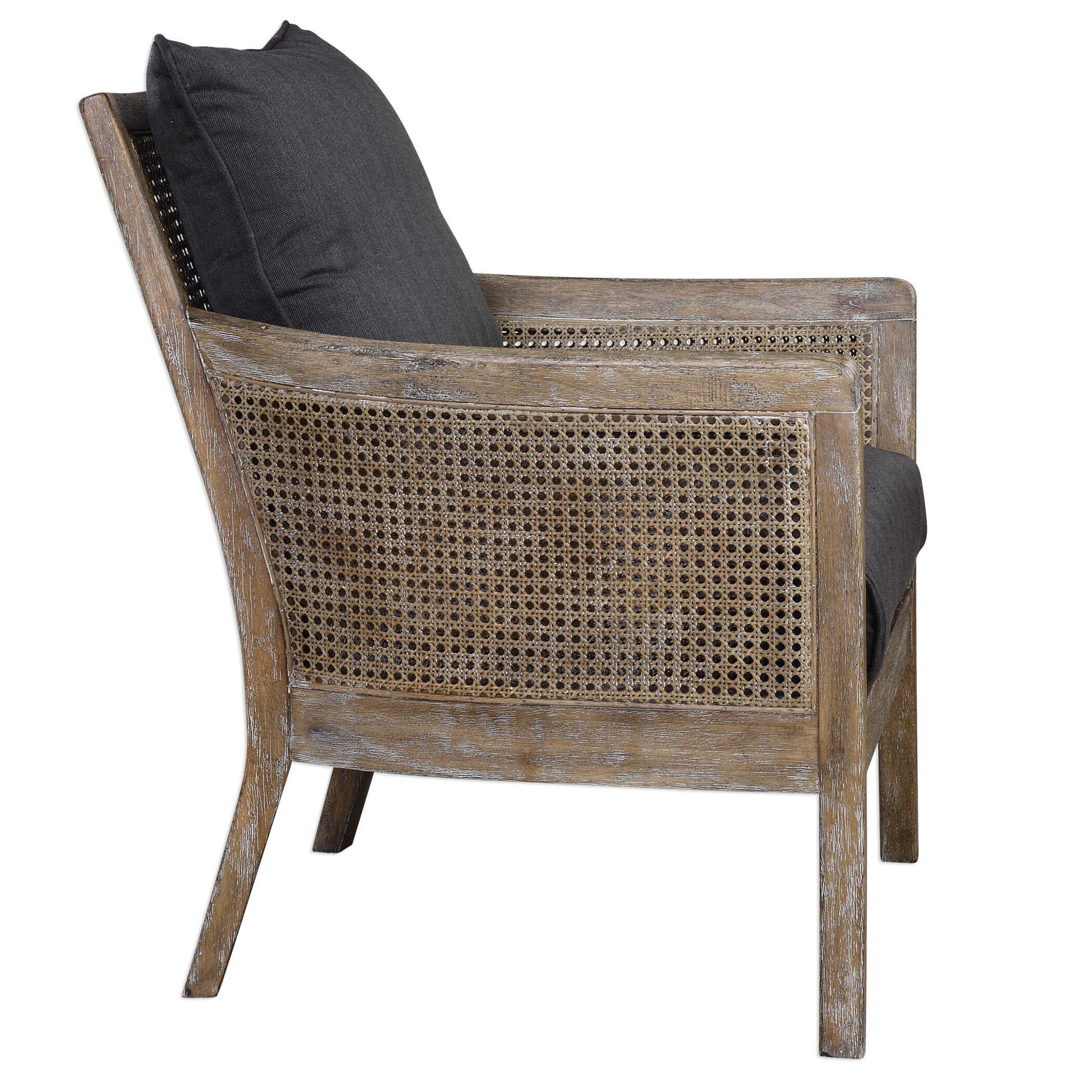 Encore Armchair Dark Gray - Modern Accent Chair for Living Room, Bedroom & Office - Comfortable Upholstered Lounge Chair with Sturdy Metal Legs