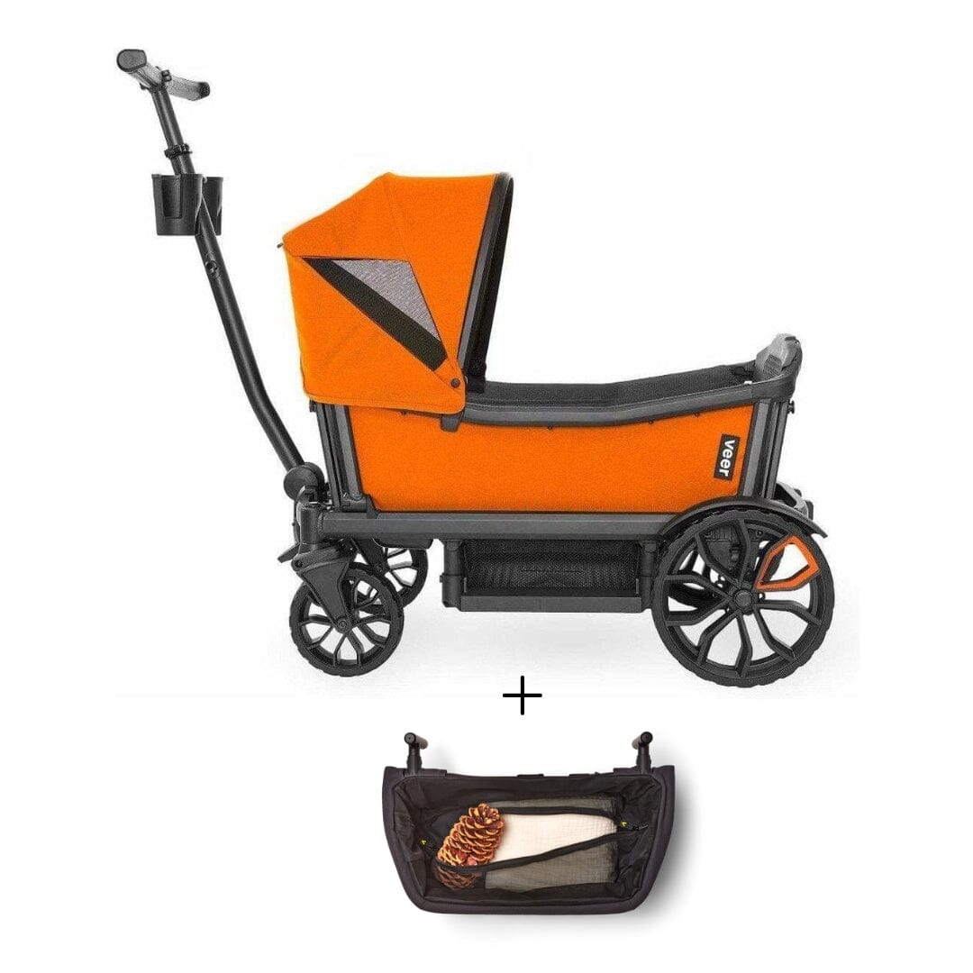 Veer Cruiser & Cruiser XL All-Terrain Wagon with Foldable Storage Basket & Canopy - Perfect for Beach Trips, Camping, and Outdoor Adventures