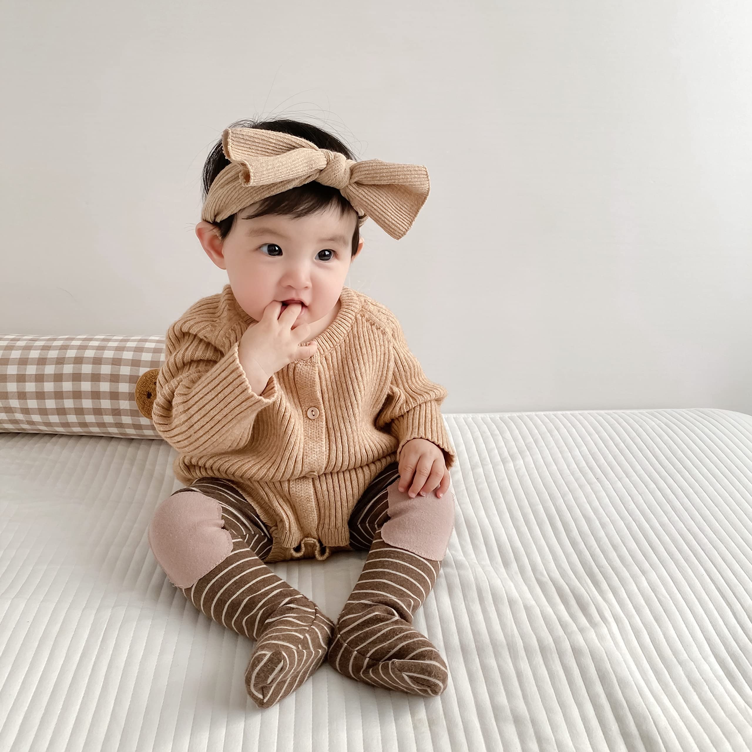 Newborn Baby Boy & Girl Knit Long Sleeve Jumpsuit - Soft Cotton Sweater Bodysuit Outfit for Infants 0-12 Months | Perfect for Photoshoots, Family Gatherings & Winter Layering