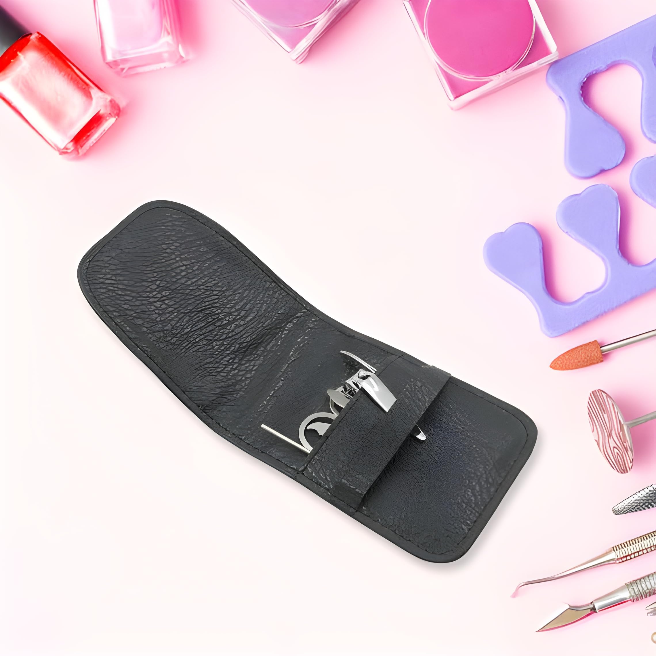 Oblivion 6-in-1 Stainless Steel Nail Clipper Kit - Professional Manicure Set with Fingernail Clippers, Cuticle Tools & Travel Leather Case | Perfect for Home, Travel & Salon Use