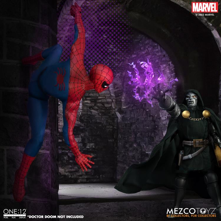 Mezco One:12 Collective Amazing Spider-Man Deluxe Edition Action Figure - Premium Collectible for Marvel Fans, Home Display & Gift Idea