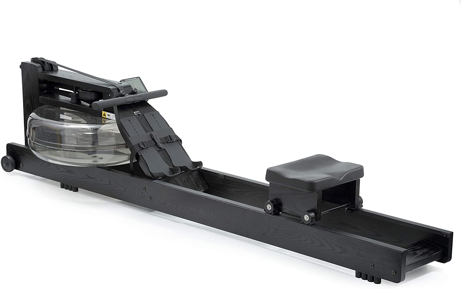 Premium WaterRower Club Rowing Machine - Black Ash Wood with S4 Performance Monitor | Home Gym Equipment for Full-Body Workout & Cardio Training