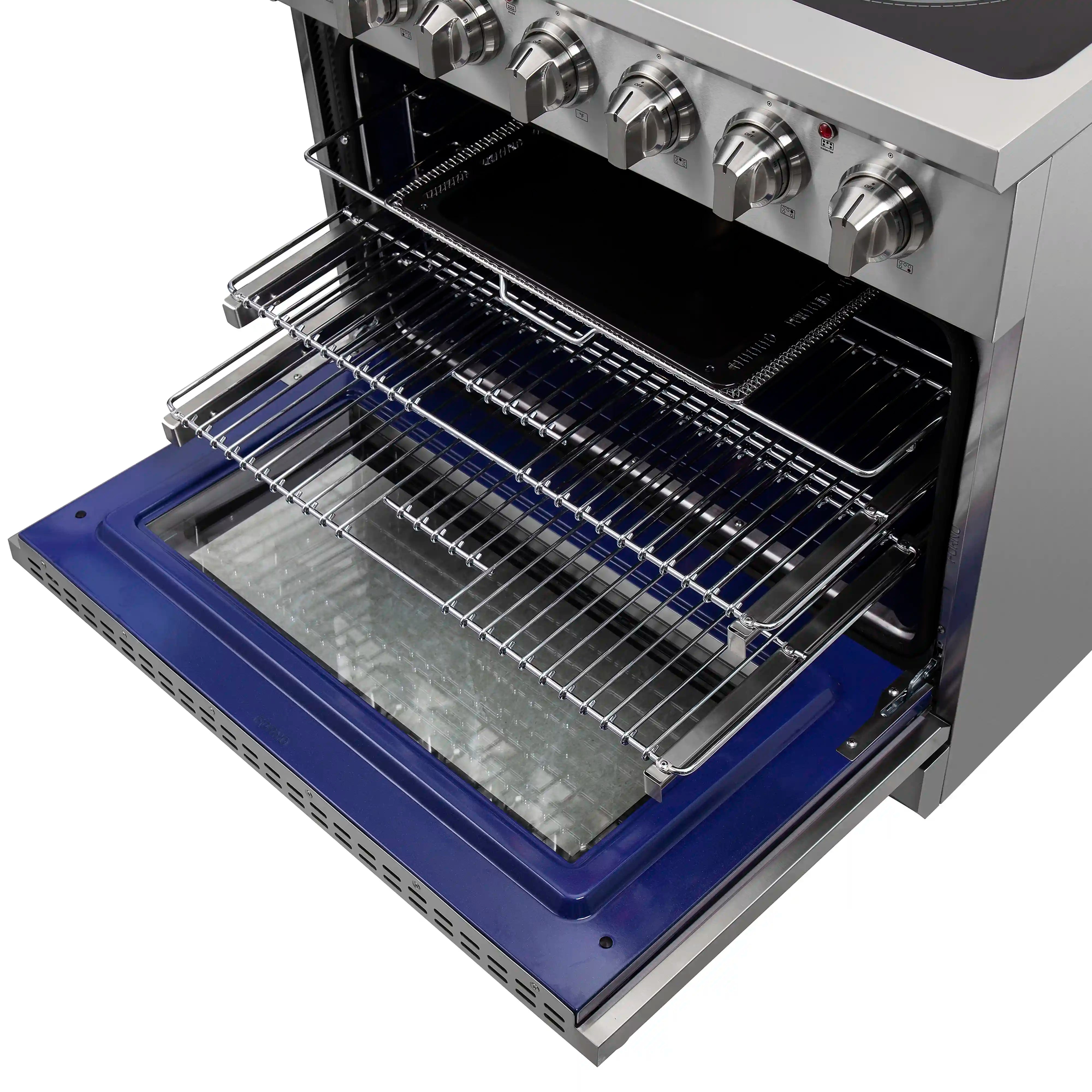 Forno Massimo 36 Inch Freestanding Electric Range - Stainless Steel (FFSEL6020 36) | Professional Kitchen Appliance for Home Cooking & Baking
