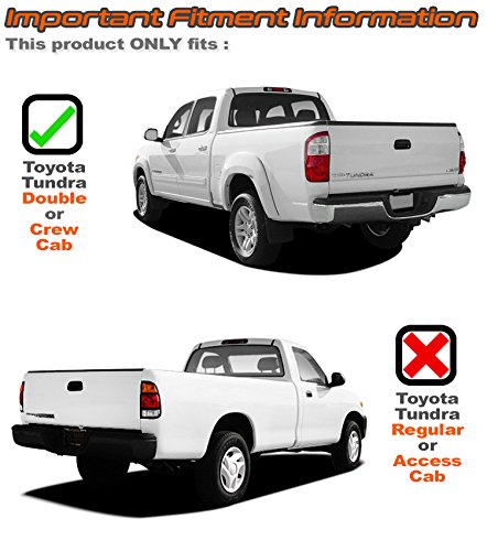 AKKON Dark Red LED Tail Lights Replacement for Toyota Tundra 4-Door Double Cab - Left & Right Pair Set | Durable, Weatherproof & Easy Installation for Enhanced Night Visibility & Style