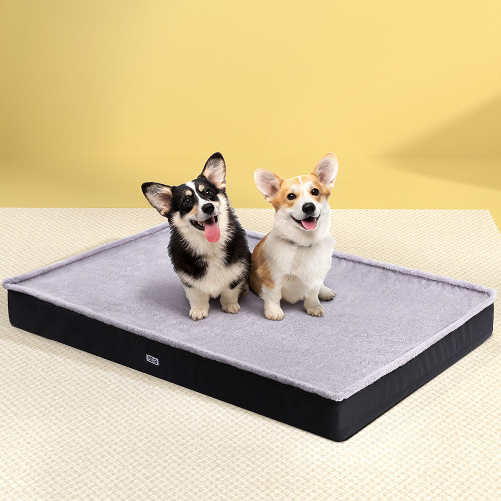 120CM Large Calming Pet Bed for Dogs & Cats - Soft Washable Cover, Grey - Perfect for Anxiety Relief & Cozy Napping in Living Room or Bedroom