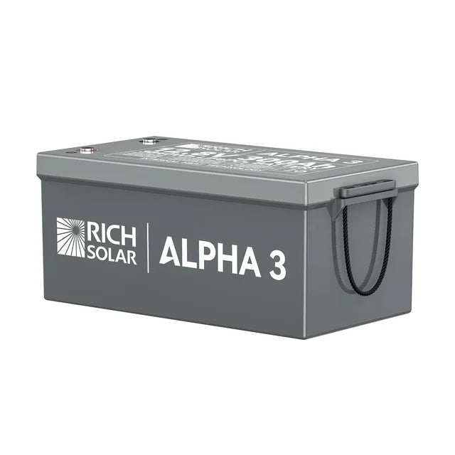 Rich Solar Alpha 3 12V 300Ah LiFePO4 Lithium Iron Phosphate Battery - Deep Cycle Solar Battery for RV, Marine, Off-Grid & Solar Power Systems