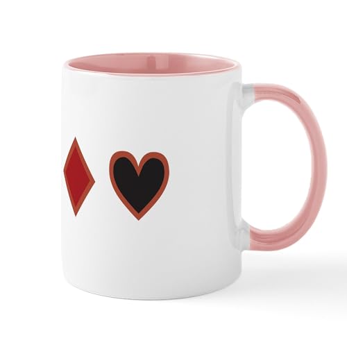 White/Pink Inside - Poker Mug