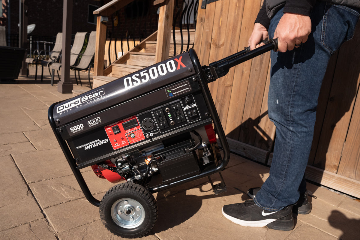5,000 Watt Portable Gasoline Generator with CO Alert - Reliable Backup Power for Home, Camping & Emergency Use