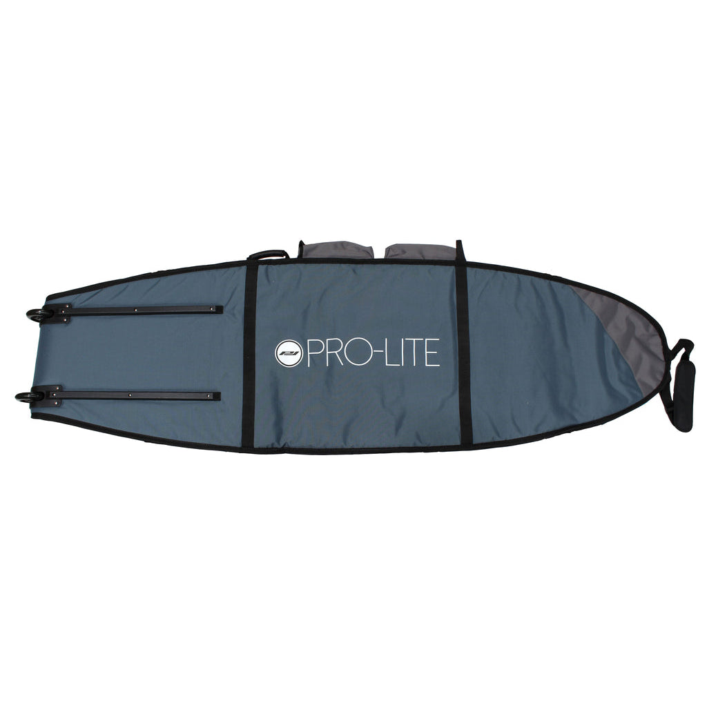 Pro Lite Wheeled Coffin Surfboard Bag 7'0 - Waterproof Padded Travel Cover for 3-4 Boards (Navy/Gray) - Perfect for Surf Trips, Air Travel & Beach Storage