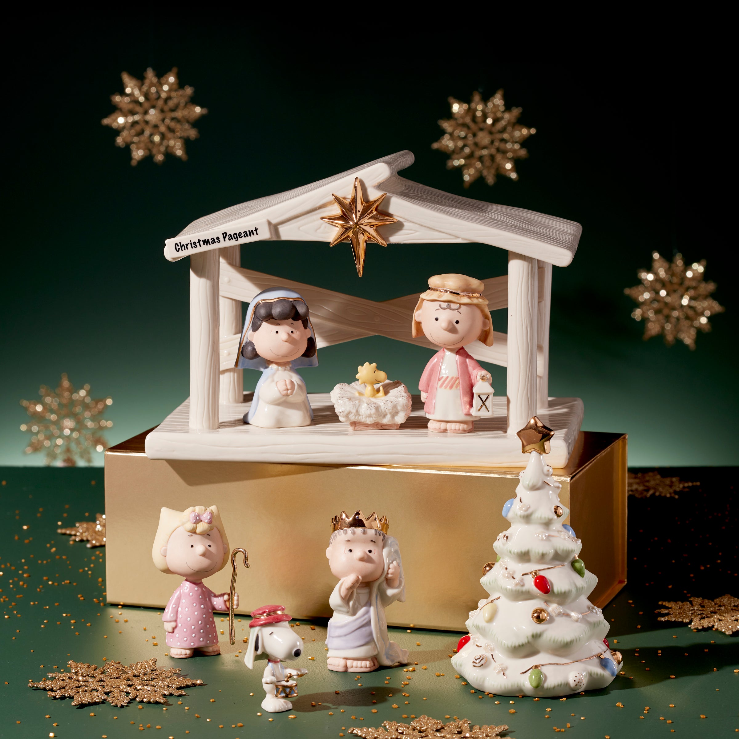 8-Piece Peanuts Christmas Nativity Scene Set - Perfect for Holiday Decorations, Church Displays, and Festive Home Decor