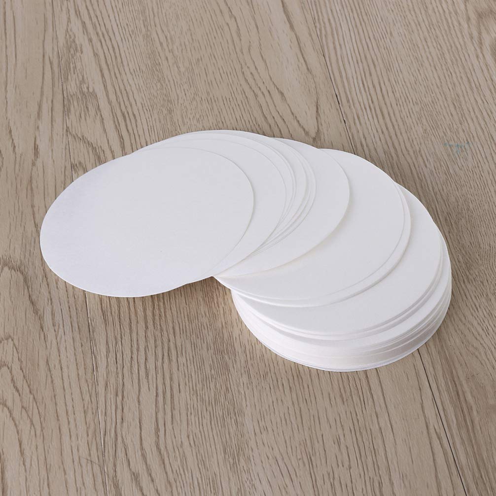 100 Pcs Medium Flow Qualitative Filter Paper Discs - Lab Grade White Funnel Filters for Cooking, Straining & Scientific Experiments | Ideal for Coffee Brewing, Oil Filtration & Chemistry Labs