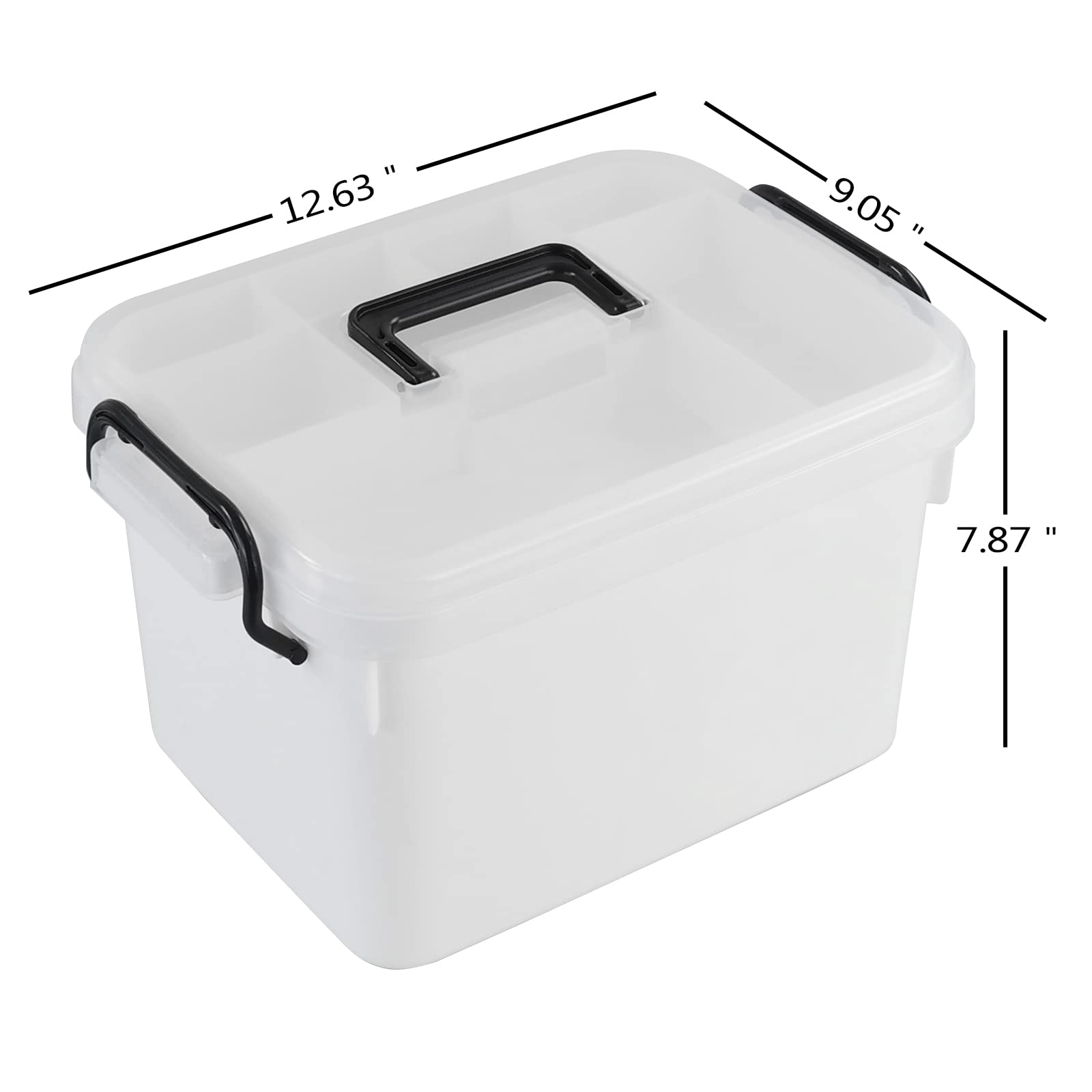 Large First Aid Kit Box - Portable Medicine Storage Container for Home, Office & Travel - 1-Pack Emergency Medical Supply Organizer