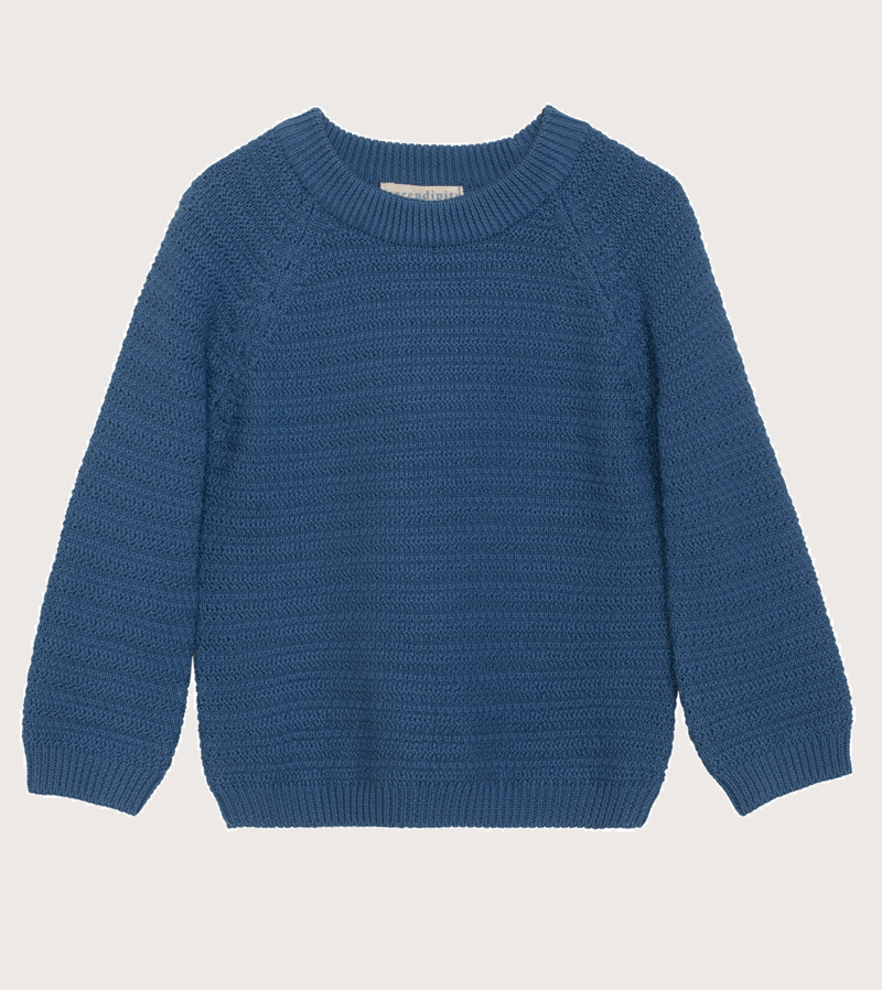Serendipity Dark Tide Organic Cotton Jumper - Soft & Comfortable Women's Sweater for Casual Wear & Layering