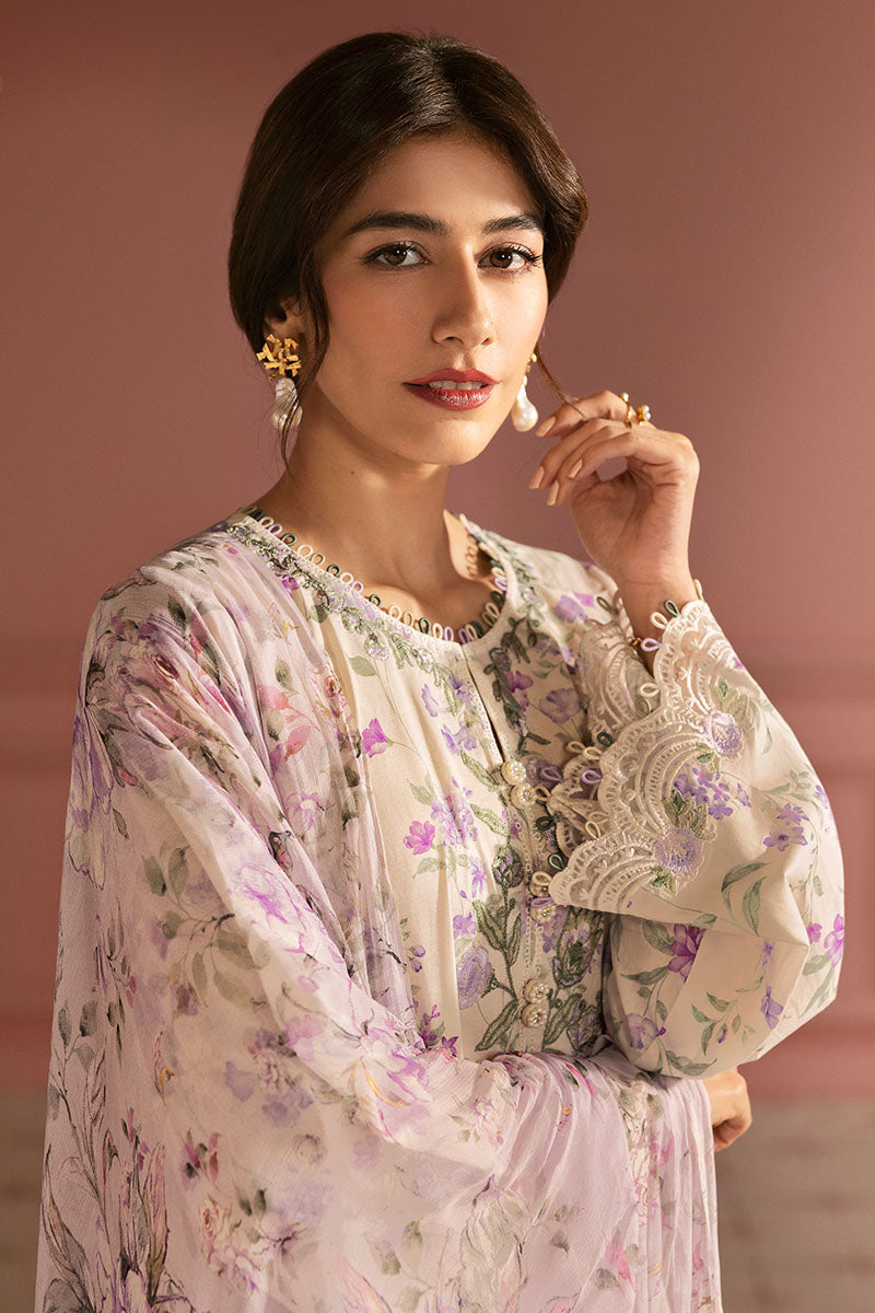 LILAC BLOOM 3-Piece Women's Ethnic Outfit Set (Shirt, Pants & Dupatta) - Elegant Traditional Wear for Weddings, Parties & Festive Occasions