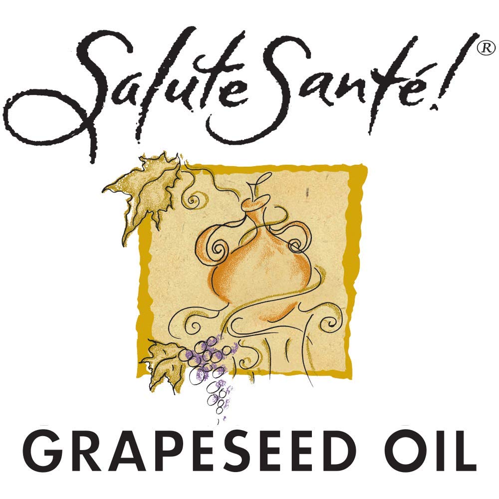 Premium Cold Pressed Extra Virgin Cabernet Sauvignon Grapeseed Oil - 6 Pack (200ml Each) | Vegan, Non-GMO Cooking Oil for Salad Dressings, Marinades & Gourmet Finishing | Healthy High Heat Oil for Baking, Sautéing & Skin Care | Salute Sante! Brand
